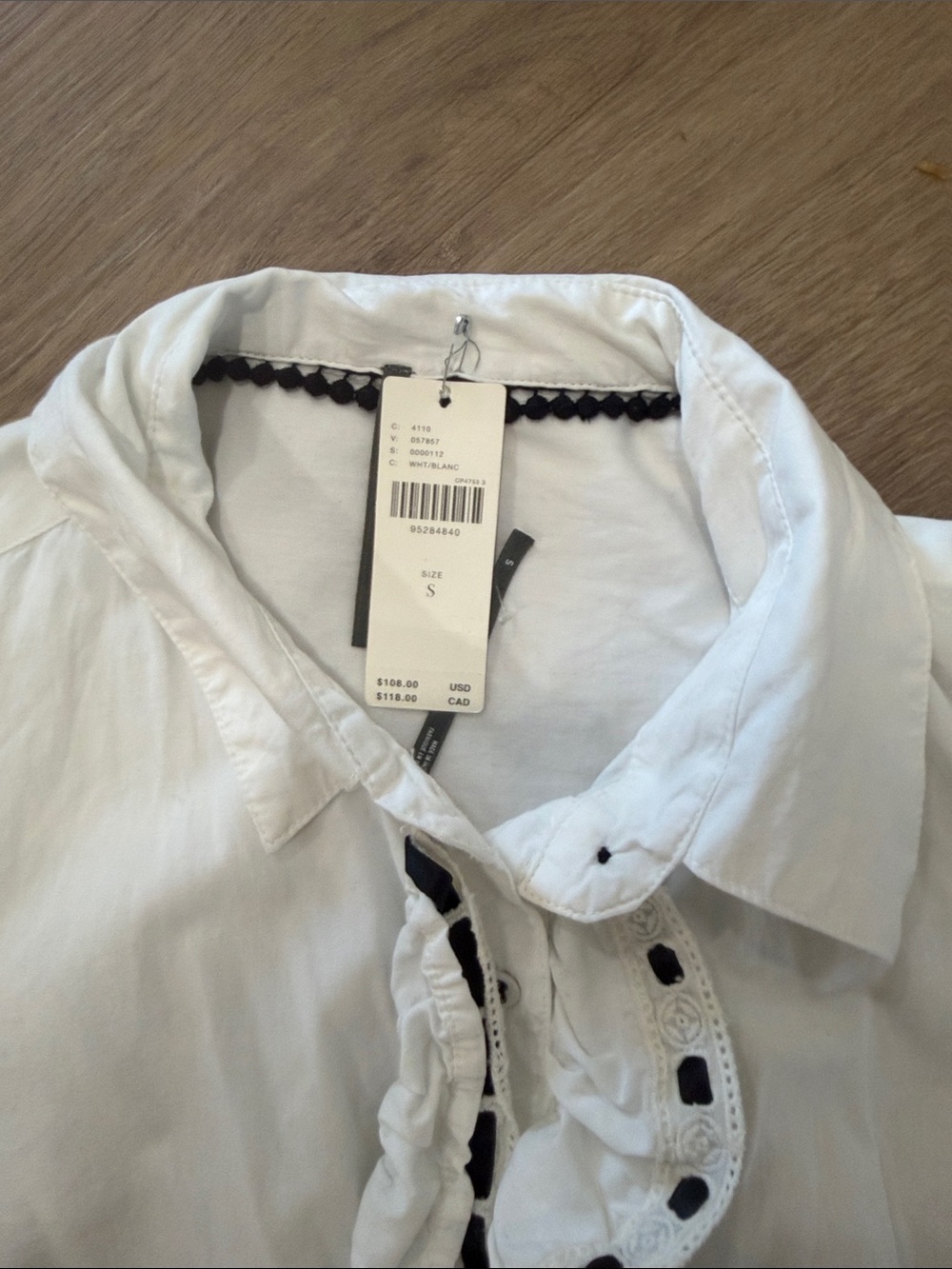 Anthropologie Ruffle Button Front Top - Picture 5 of 9